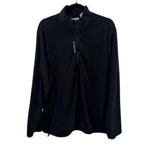 Reebok Mens Black 1/4 Zip Lightweight Fleece Pullover XL